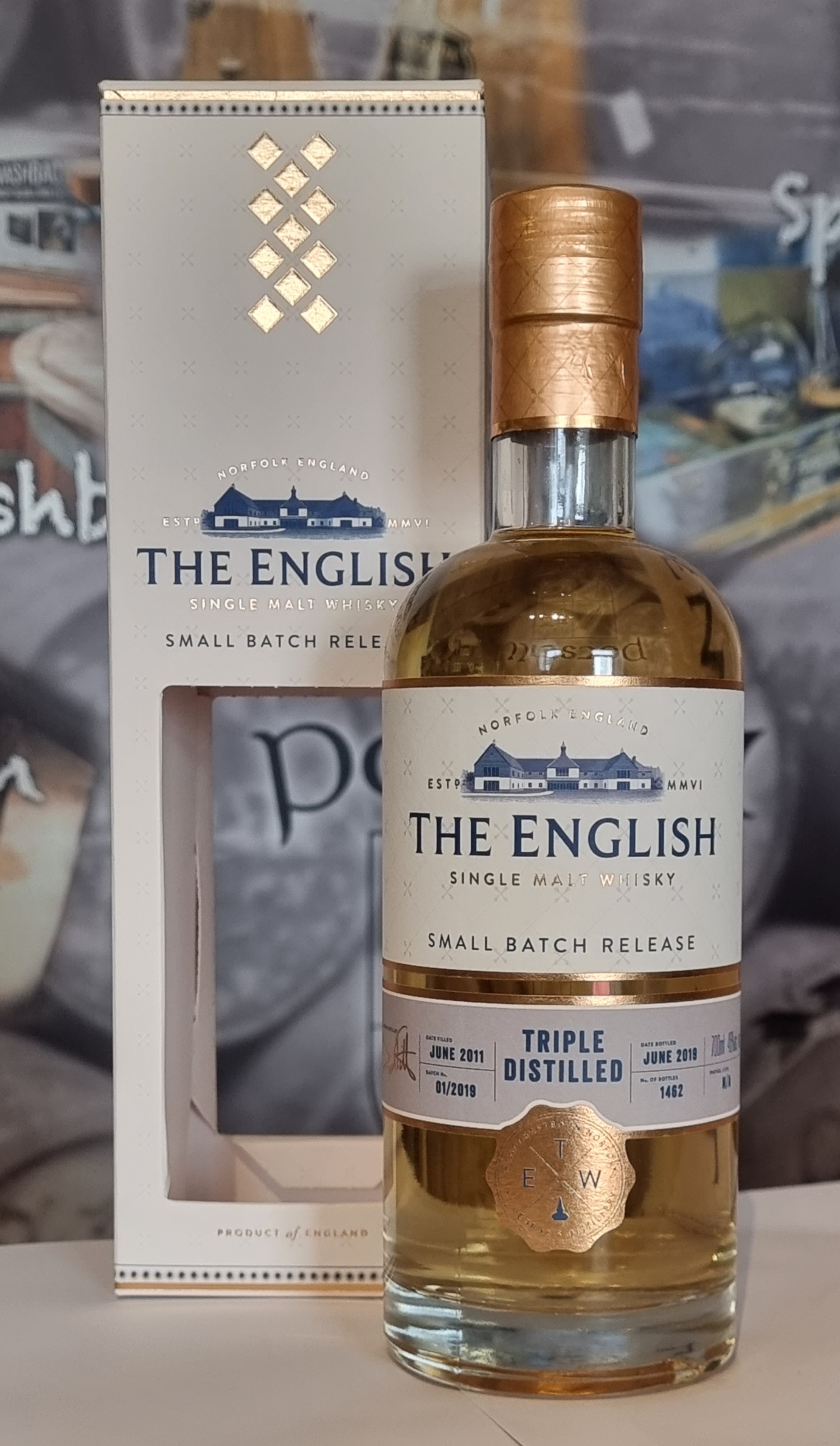 English Whisky Triple Destilled unpeated