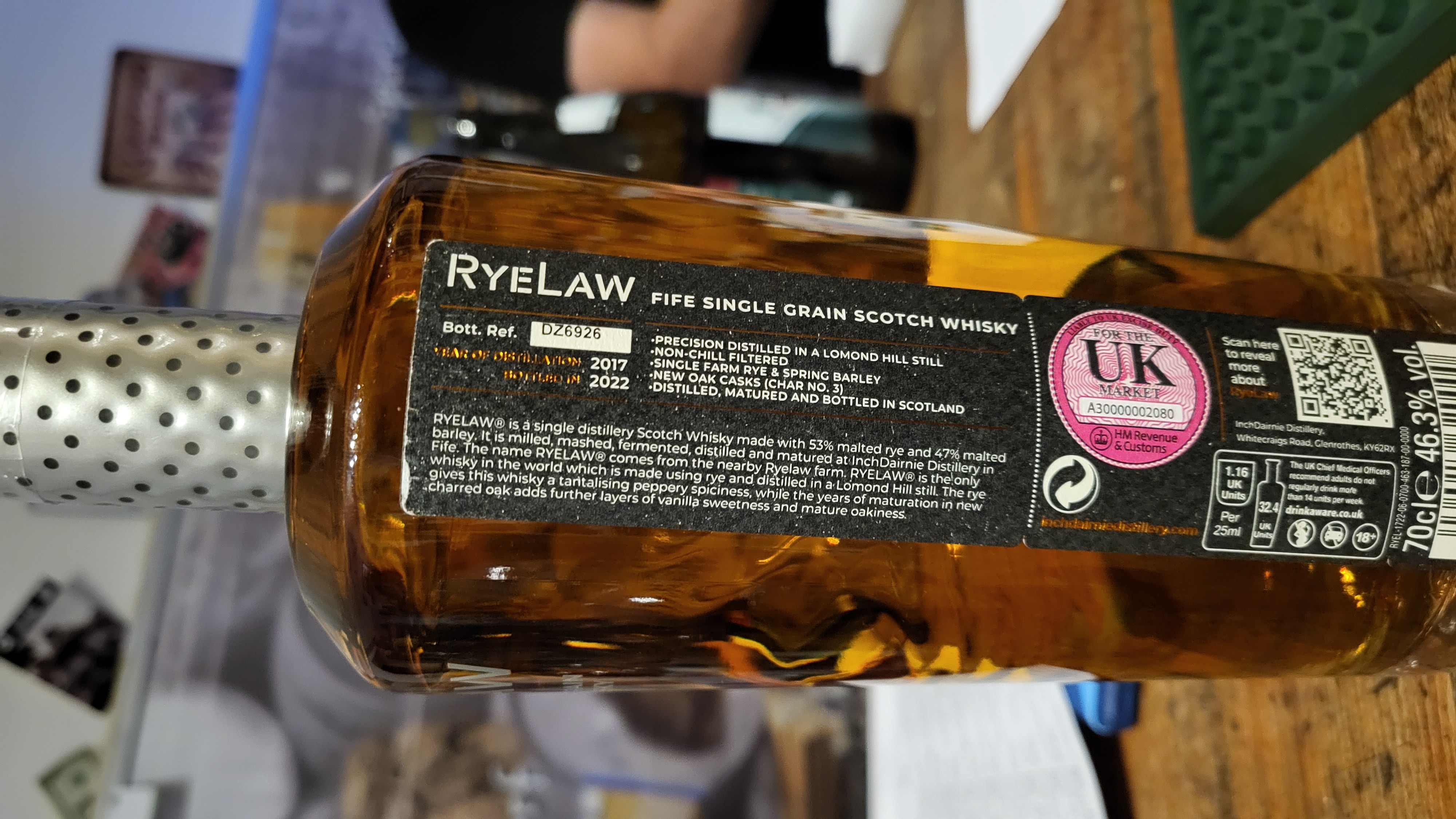 RyeLaw Fife Single Grain Scotch Whisky